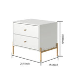 Square Wooden Nightstand With Gold Handles - image 7