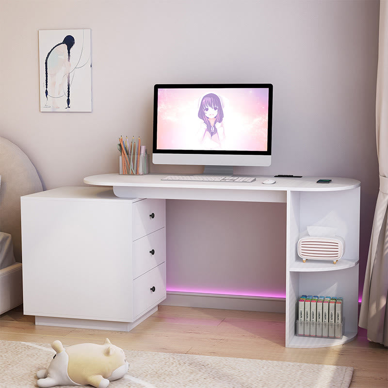Iffhome Expandable Computer Desk With Hutch & Bookshelf - image 1