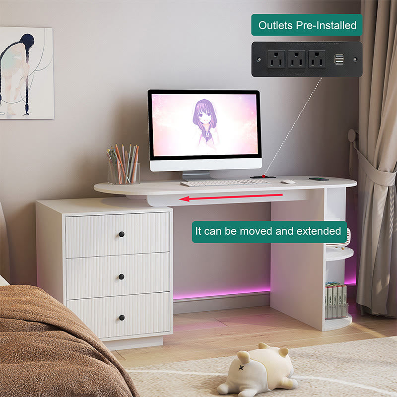 Iffhome Expandable Computer Desk With Hutch & Bookshelf - image 4