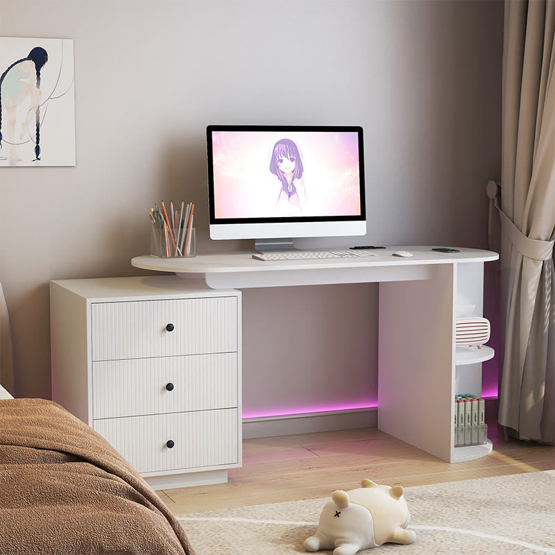 Expandable Computer Desk With Hutch & Bookshelf - image 3