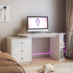 Expandable Computer Desk With Hutch & Bookshelf - image 3