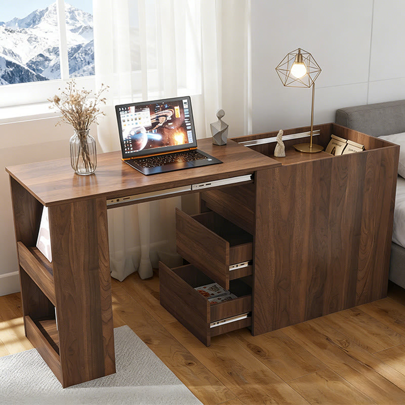 Iffhome Corner Home Office Extendable Table With Storage - image 1