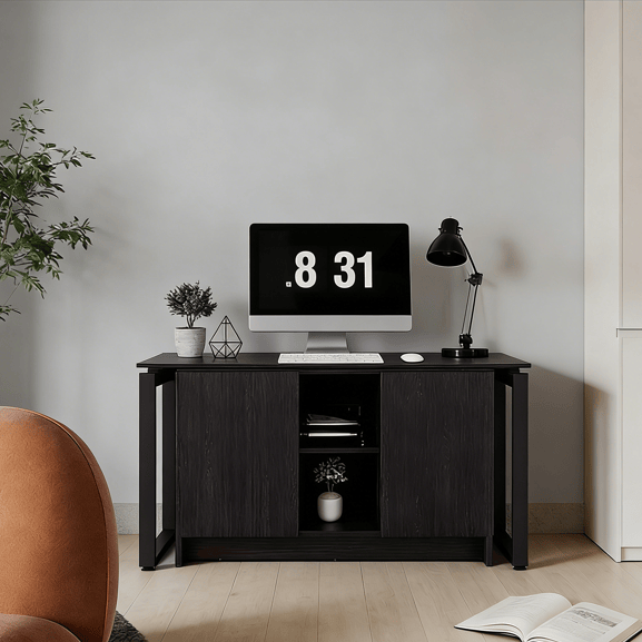 Iffhome Rotable Home Office Desk With Storage Compartments - image 1