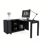 Rotable Home Office Desk With Storage Compartments - image 4