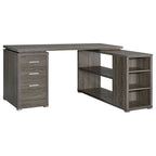 Vintage L-shape Adjustable Desk With 3-drawers  - image 4
