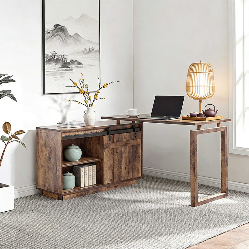 Iffhome L-shaped Reversible Workstation Home Office Desk  - image 2