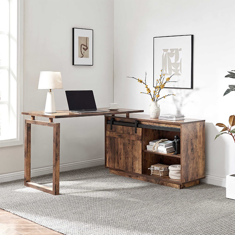 Iffhome L-shaped Reversible Workstation Home Office Desk  - image 1