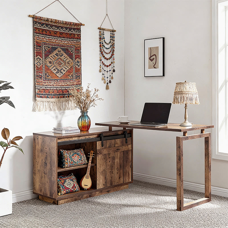 Iffhome L-shaped Reversible Workstation Home Office Desk  - image 3