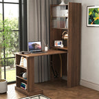 Space-saving Foldable Computer Desk For Home Office - Walnut - image 0