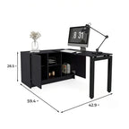Rotable Home Office Desk With Storage Compartments - image 5