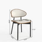 2x/4x/6x Simple Curved Solid Wood Leather Dining Chairs - image 14