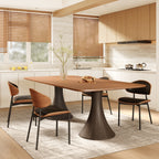 2x/4x/6x Simple Curved Solid Wood Leather Dining Chairs - image 5