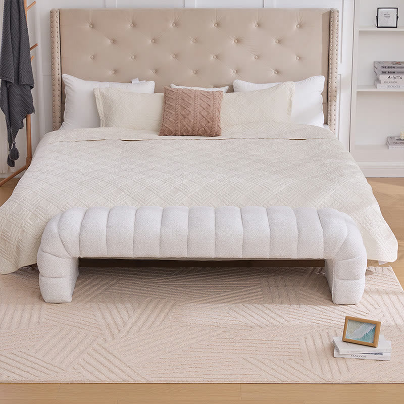 Modern Upholstered Armless Bed Bench - image 1
