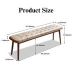 Natural Wood Bench With Leather Cushion  - image 6