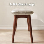 Natural Wood Bench With Leather Cushion  - image 3