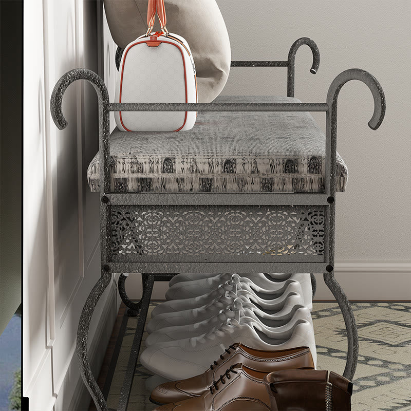 Rustic Shoe Rack Bench For Entryway - image 2