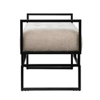 Minimalist Cream Upholstered Bench - image 6