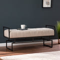 Minimalist Cream Upholstered Bench - Beige - image 1