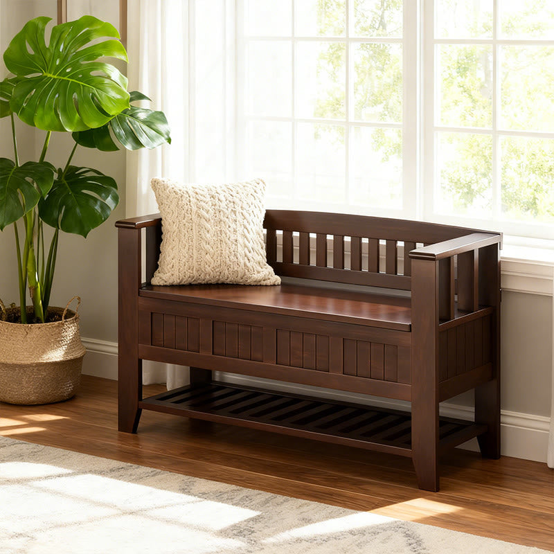 Multi-functional Storage Bench With Shoe Rack - image 3