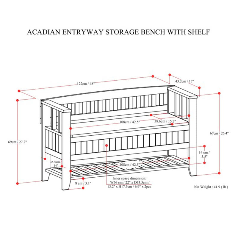 Multi-functional Storage Bench With Shoe Rack - image 10