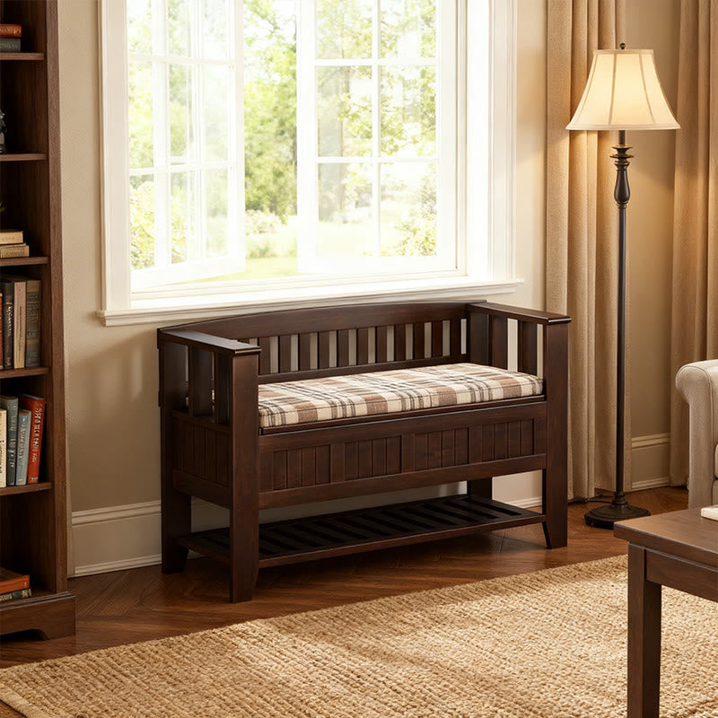 Multi-functional Storage Bench With Shoe Rack - image 1