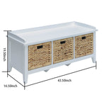 Spacious Bench With Rattan Baskets  - image 5