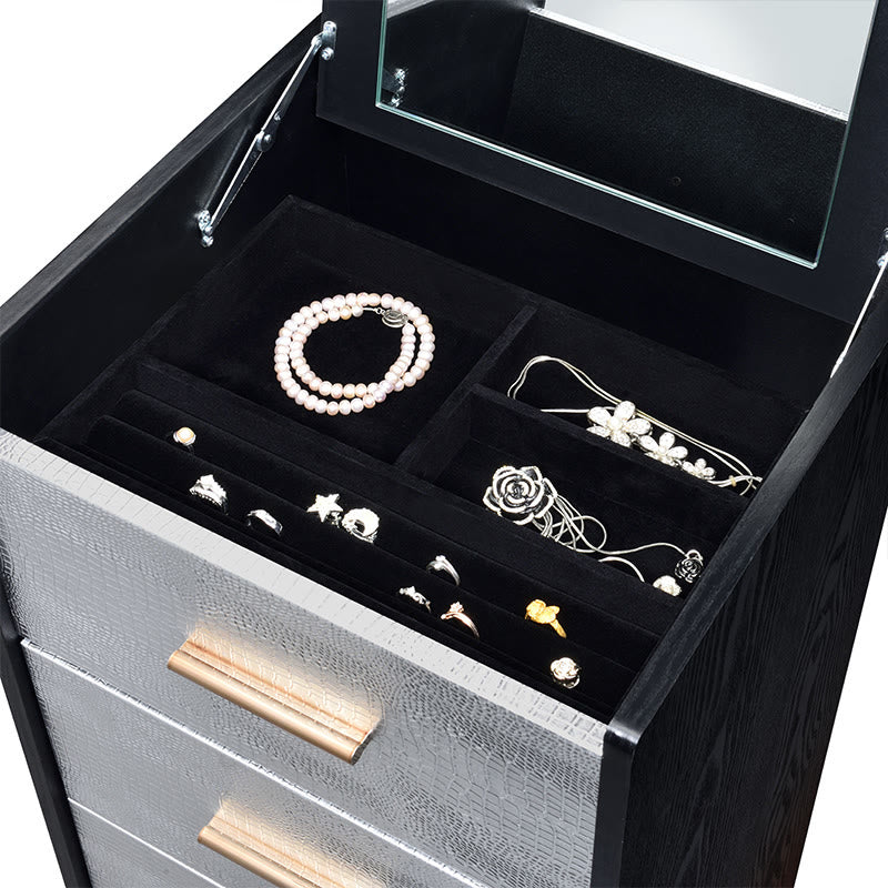 Standing Jewelry Armoire With Mirror - image 5