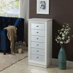 Safe-tip Jewelry Storage Cabinet With Velvet Lining - White - image 1