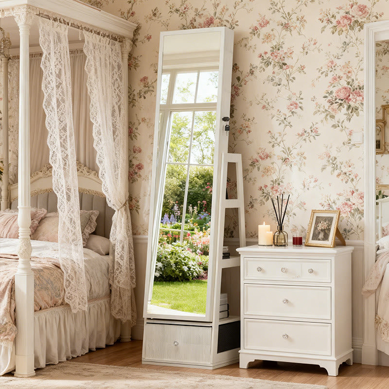 Iffhome Swivel Jewelry Cabinet With Full Length Mirror - image 2