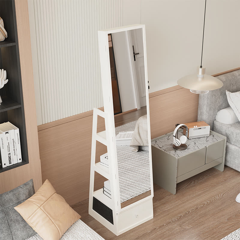 Iffhome Swivel Jewelry Cabinet With Full Length Mirror - image 1