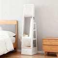 Swivel Jewelry Cabinet With Full Length Mirror - White - image 0