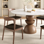 Mira Dark Walnut Solid Wood Pedestal Round Dining Table - image 15