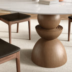 Mira Dark Walnut Solid Wood Pedestal Round Dining Table - image 14