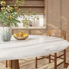 Calyx Dark Walnut Solid Wood Pedestal Round Dining Table  - image 12