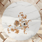 Calyx Red Walnut Solid Wood Pedestal Round Dining Table  - image 3