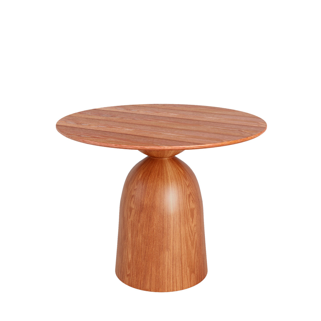 Soluna Walnut Solid Wood Pedestal Round Dining Table with Walnut Solid Wood Top - image 1