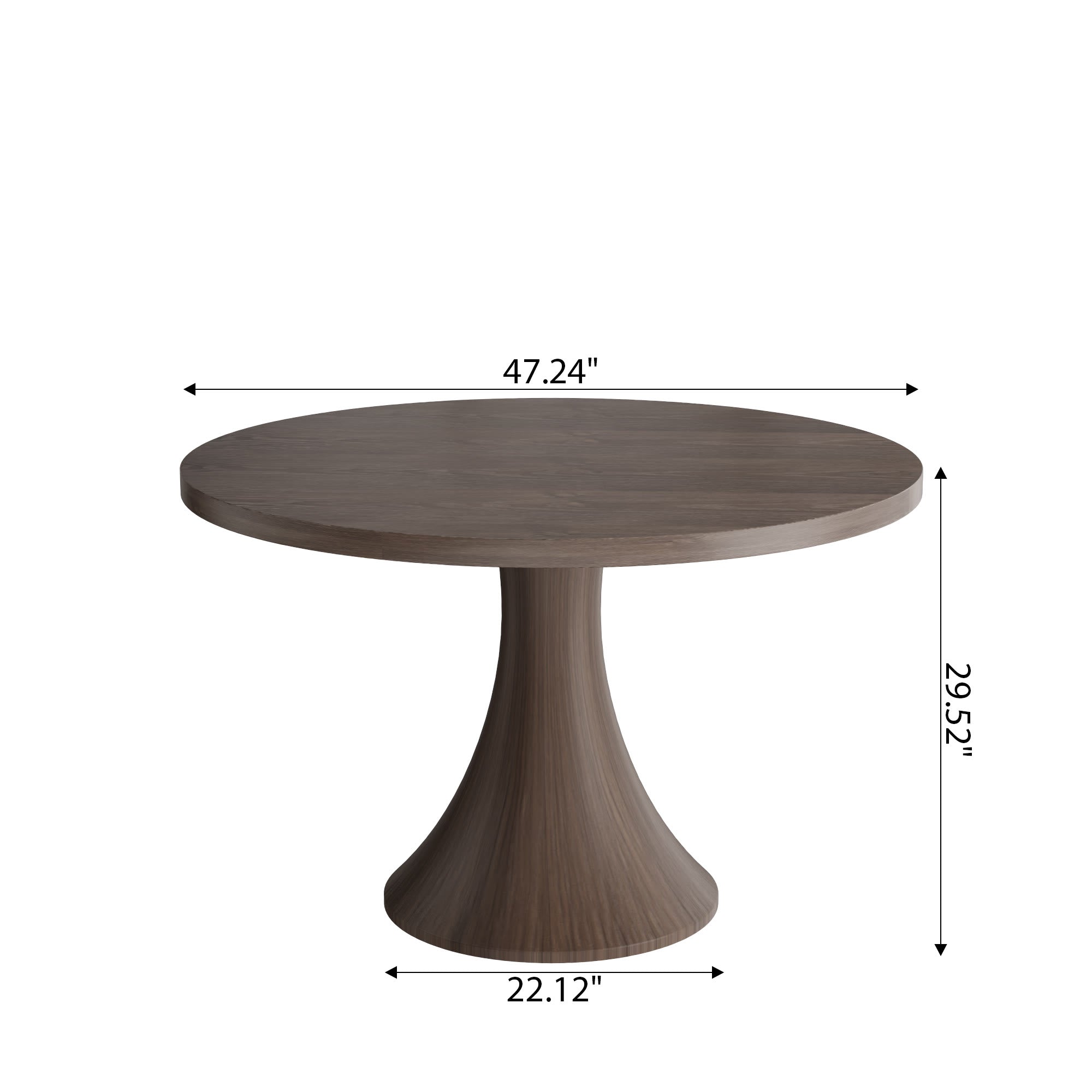 Luxury Gray Mid-Century Modern Round Dining Table For 4/6/8 - image 18