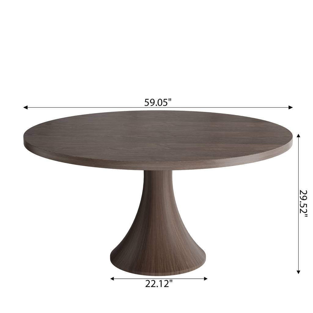 Luxury Gray Mid-Century Modern Round Dining Table For 4/6/8 - image 20