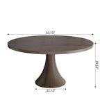 Luxury Gray Mid-Century Modern Round Dining Table For 4/6/8 - image 19
