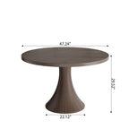 Luxury Gray Mid-Century Modern Round Dining Table For 4/6/8 - image 18