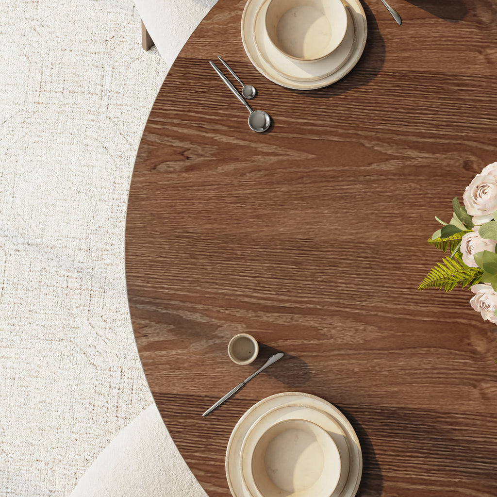 Luxury Gray Mid-Century Modern Round Dining Table For 4/6/8 - image 12