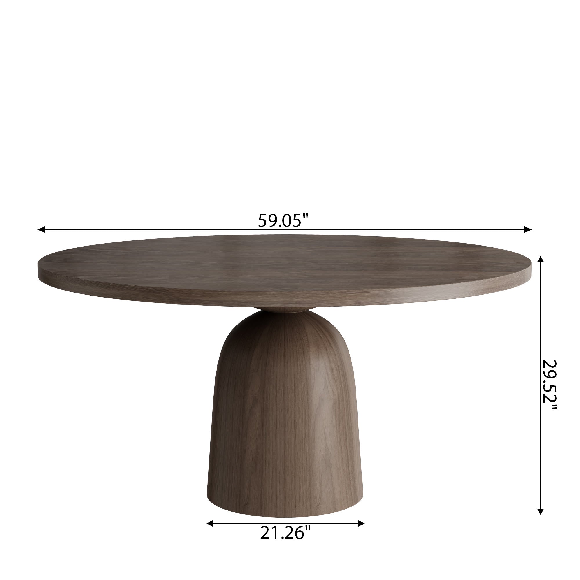 Light Gray Round Dining Table For 4/6/8 Mid Century Modern Dining Tables - image 21