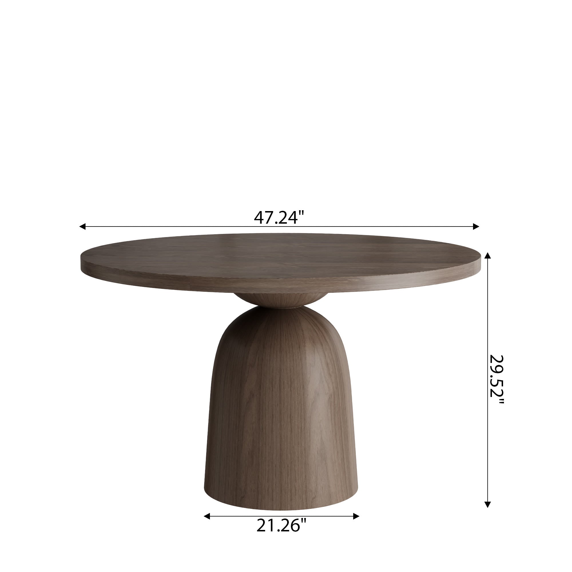 Light Gray Round Dining Table For 4/6/8 Mid Century Modern Dining Tables - image 19