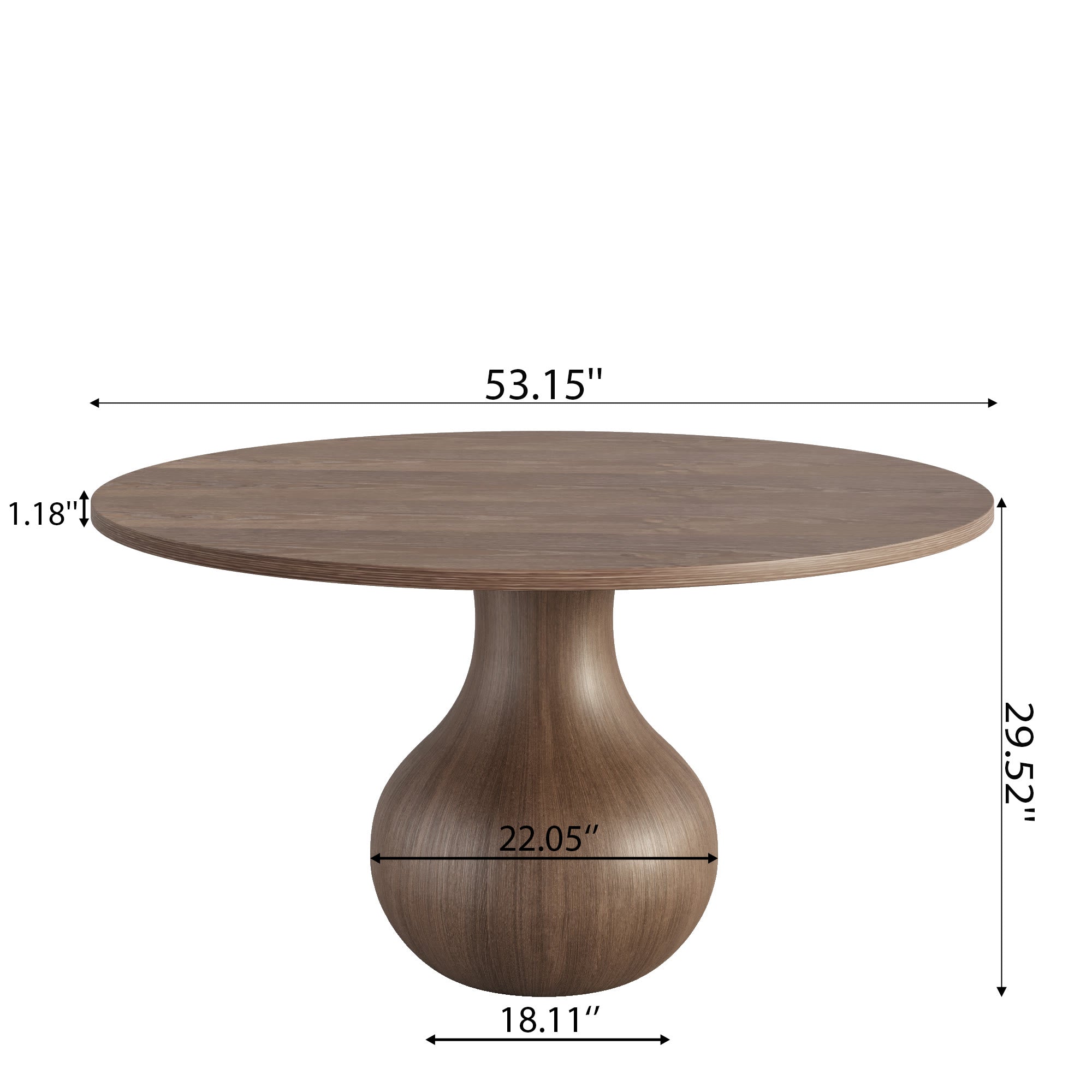 Luxury Gray Mid-Century Space-Saving Round Kitchen Table For 4/6/8 - image 21