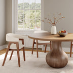 Luxury Gray Mid-Century Space-Saving Round Kitchen Table For 4/6/8 - image 6