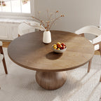 Luxury Gray Mid-Century Space-Saving Round Kitchen Table For 4/6/8 - image 2