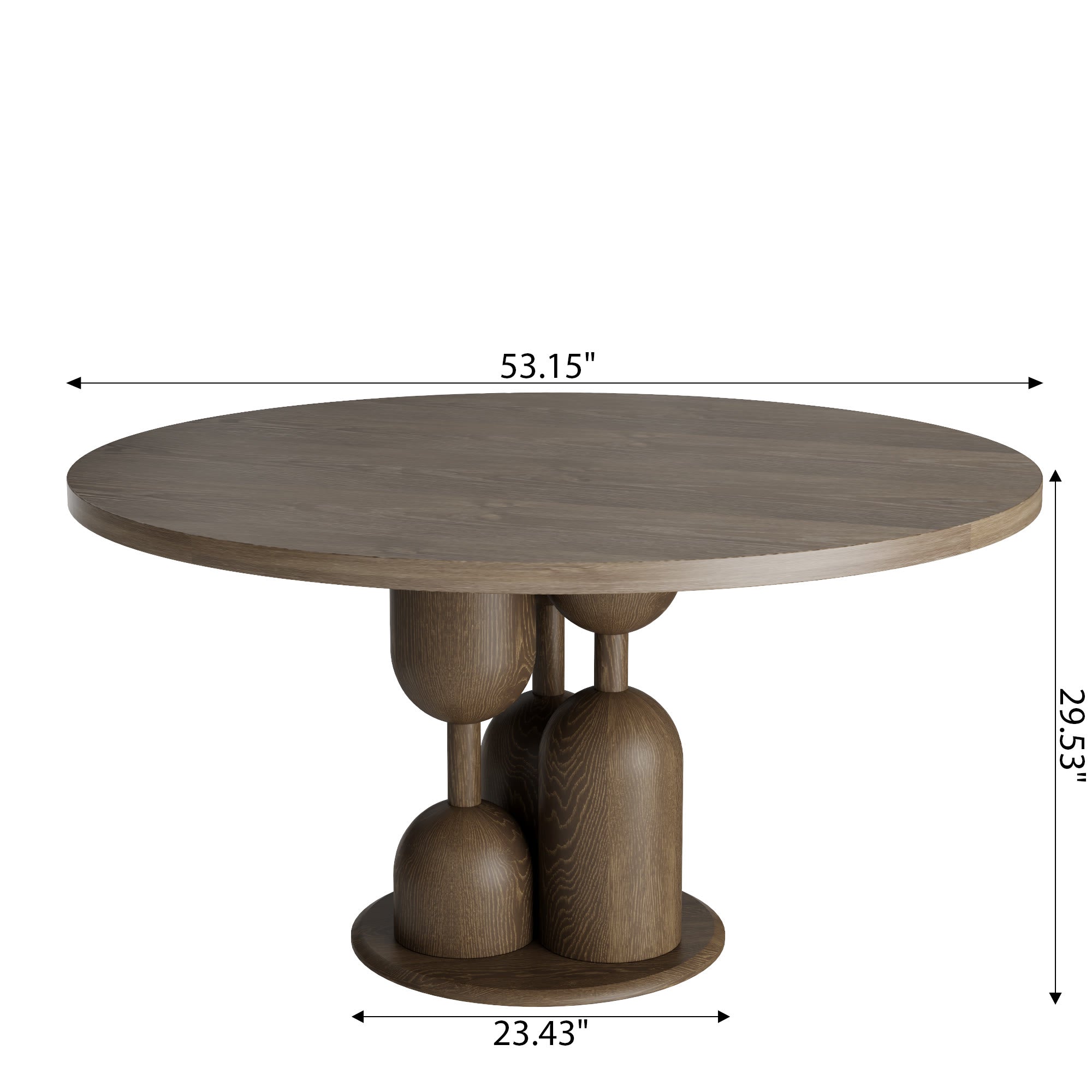 Goblet-shaped Base Round Kitchen Table For 4/6/8 - image 17