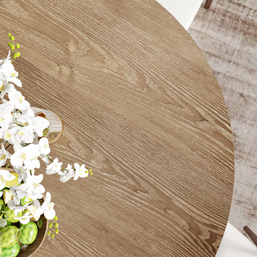 Goblet-shaped Base Round Kitchen Table For 4/6/8 - image 9