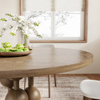 Goblet-shaped Base Round Kitchen Table For 4/6/8 - image 8