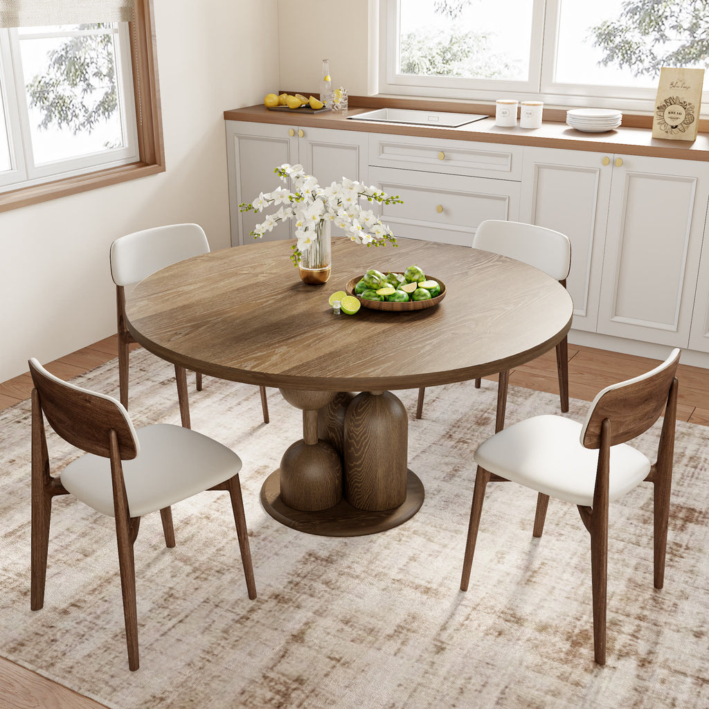 Goblet-shaped Base Round Kitchen Table For 4/6/8 - image 7